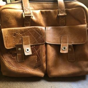 LAND genuine leather travel bag